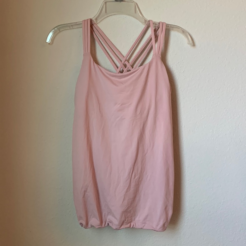 Athelta Pink Strappy Tank Top - Size Medium